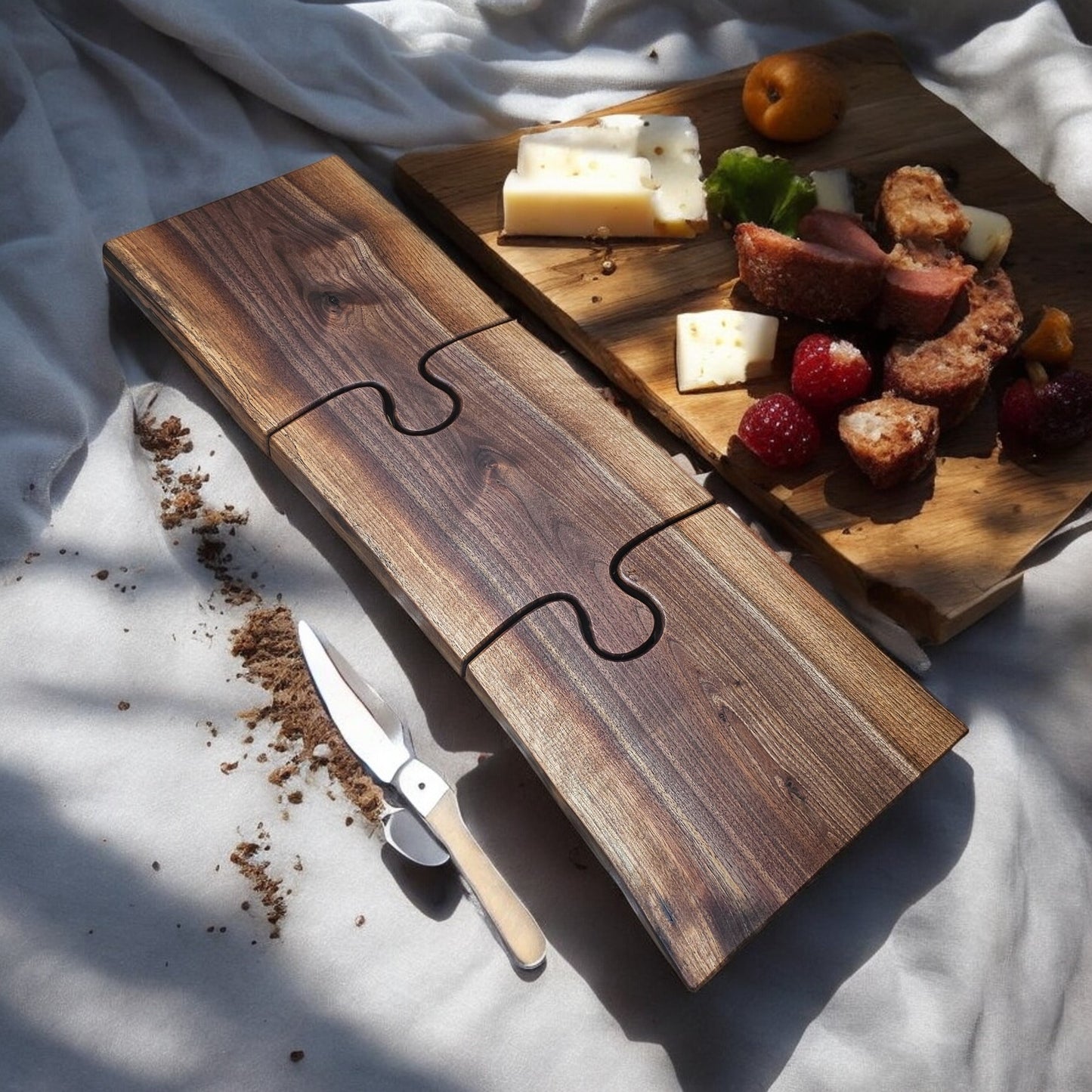 Walnut Puzzle Charcuterie Board