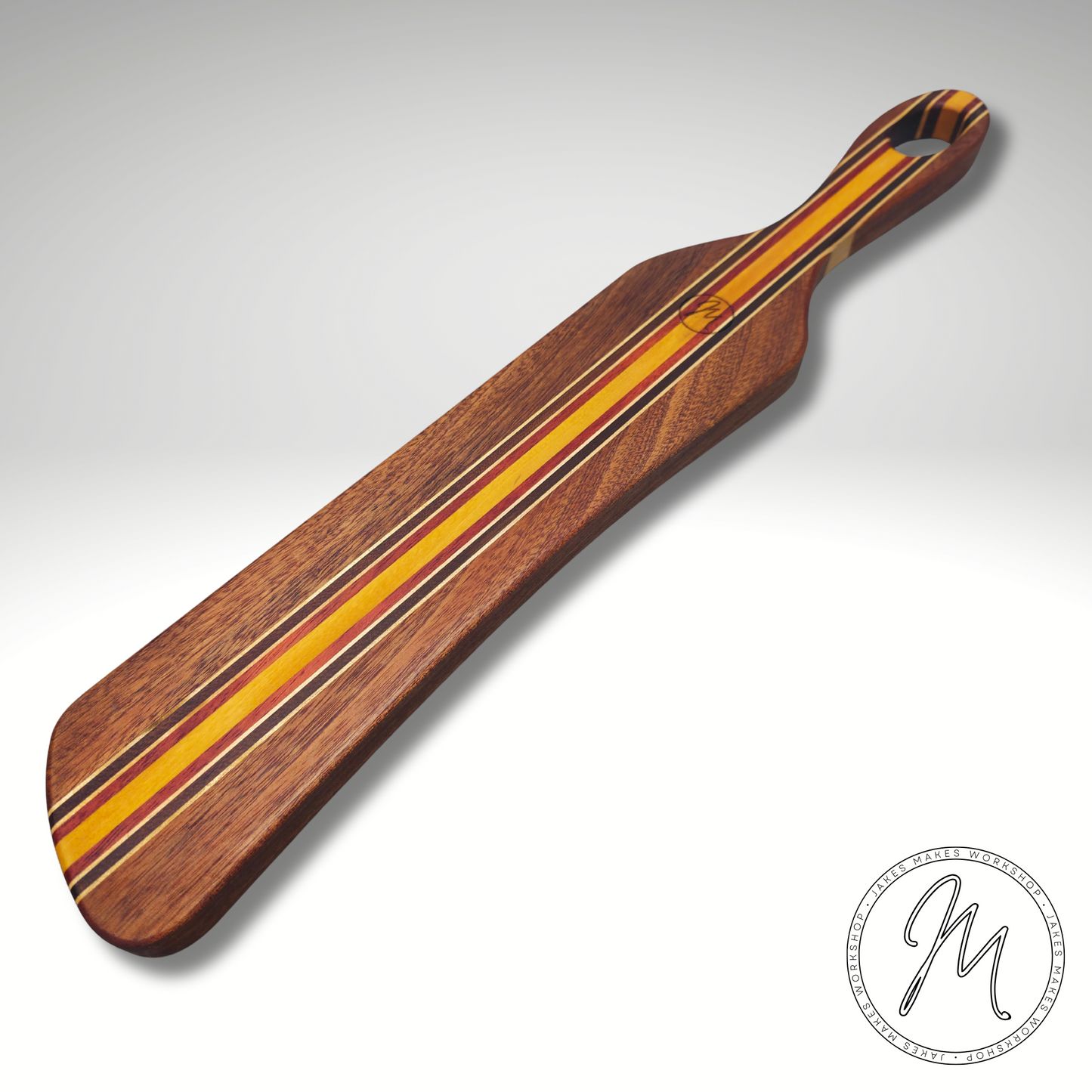 Handcrafted Striped Wooden Cheese Board