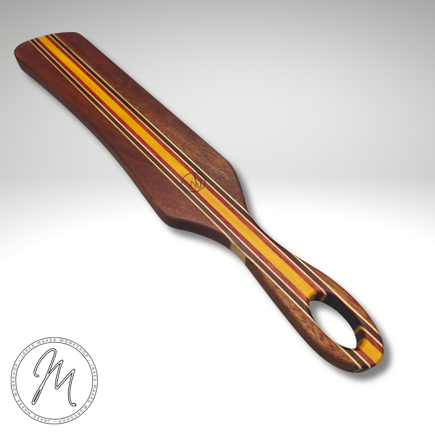 Handcrafted Striped Wooden Cheese Board